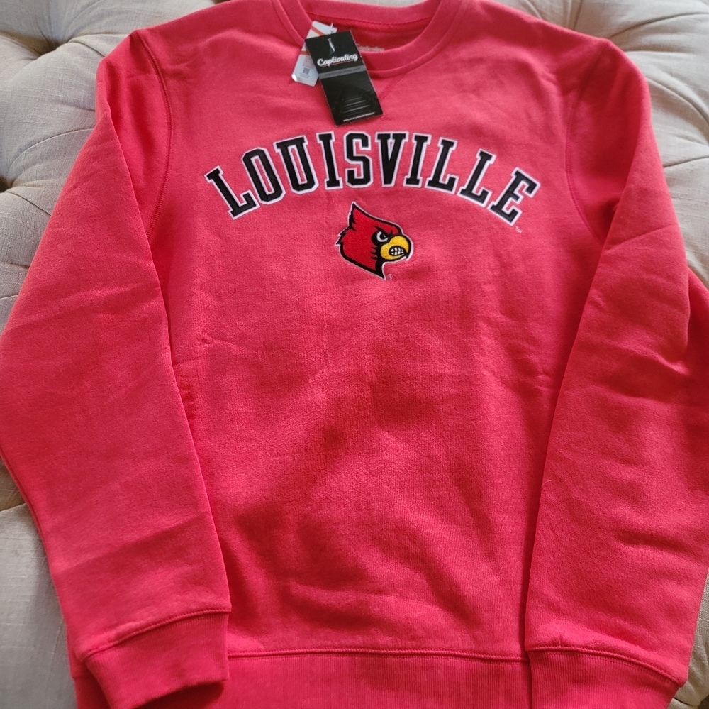 Captivating Men's Small Red Louisville Cardinal Sweatshirt